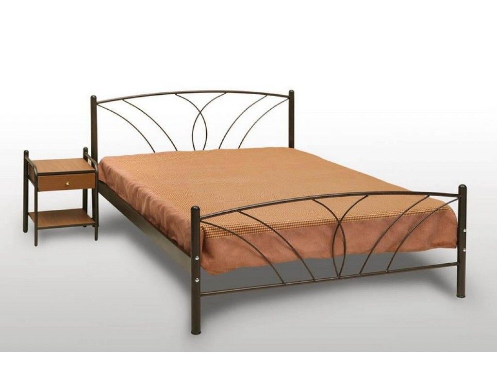 Τήνος Κρεβάτι Ημίδιπλο Μεταλλικό 110x200cm