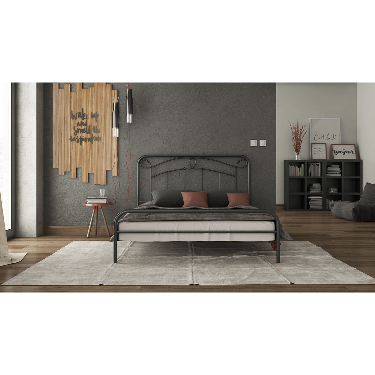 Μεταλλικό Κρεβάτι Elina Υπέρδιπλο 160x200 - Chic Strom - Ελληνικής Κατασκευής
