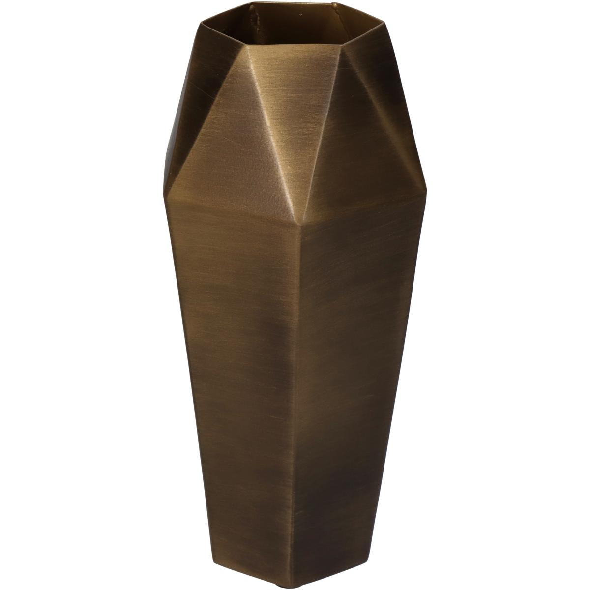 Βάζο Μπρονζέ Μέταλλο 11.5x11.5x25.5cm