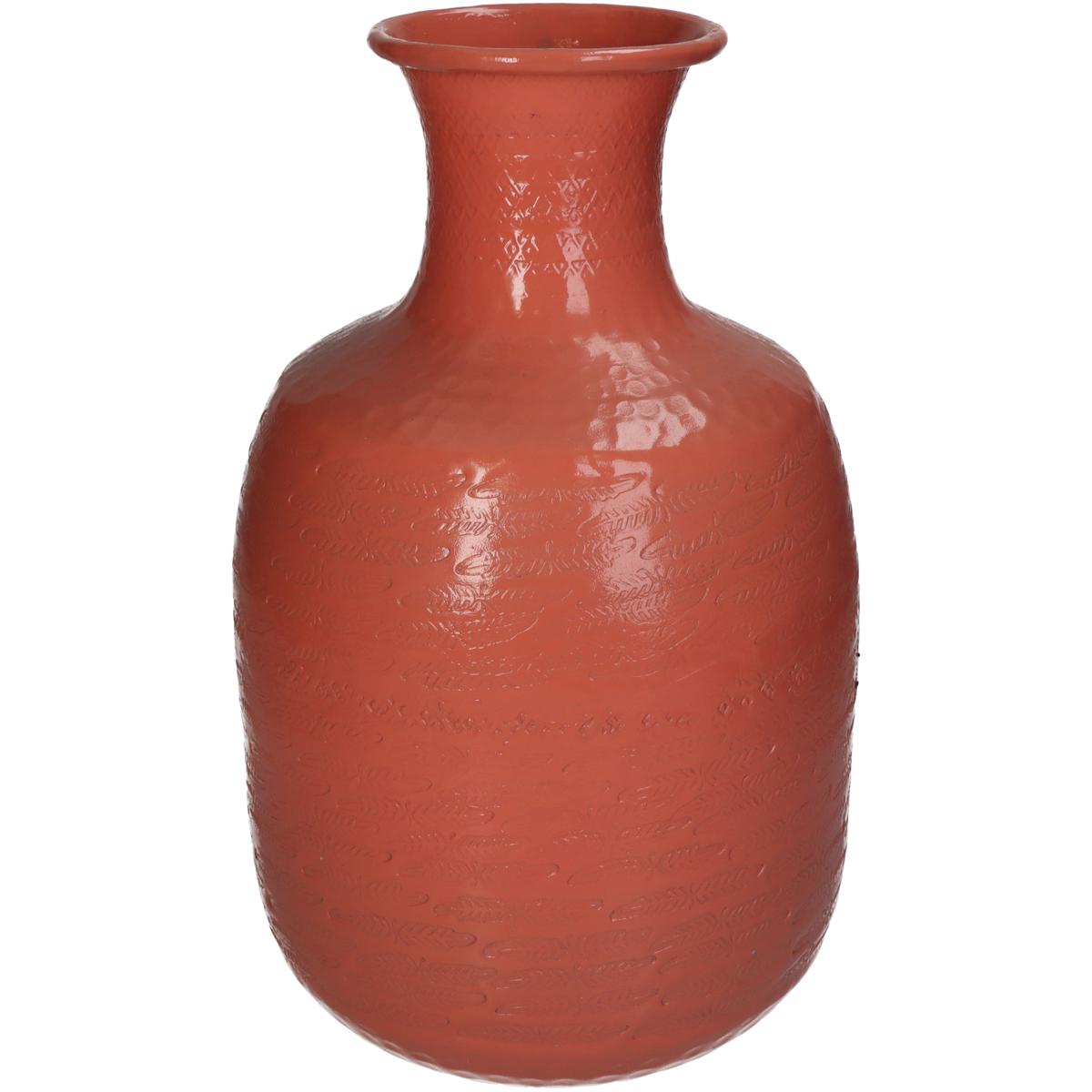 Βάζο Ροζ Αλουμίνιο 21x21x34cm