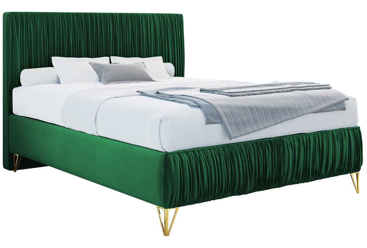 Επενδυμένο κρεβάτι Mars-Prasino-120 x 200