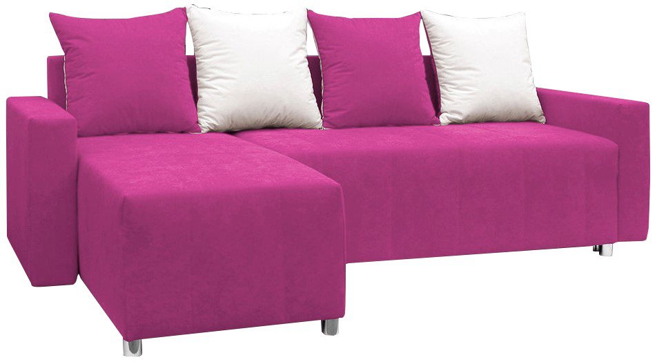 Γωνιακός καναπές Odette-Ροζ