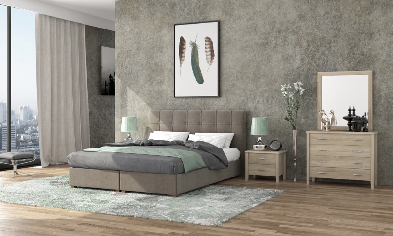 Κρεβάτι Υπέρδιπλο No 66 για στρώμα 160x200 µε αποθηκευτικό χώρο Επιλογή χρώματος