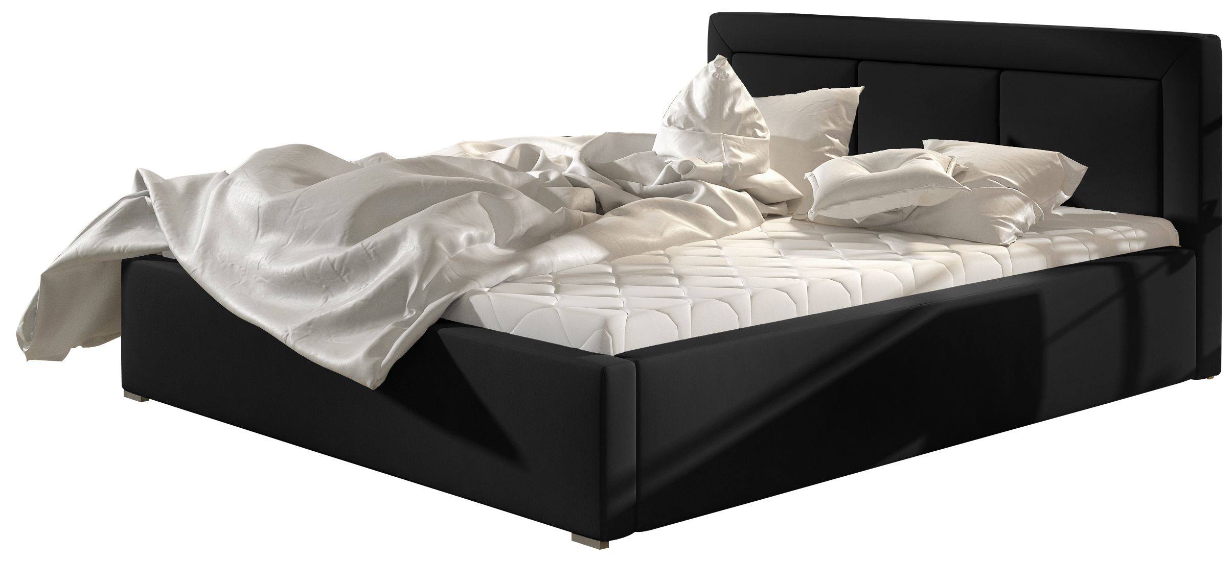Επενδυμένο κρεβάτι Belluga-Mauro-140 x 200-Χωρίς μηχανισμό ανύψωσης