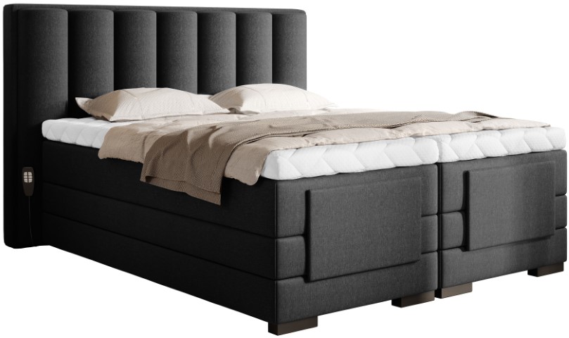 Επενδυμένο κρεβάτι Villard με στρώμα και ανώστρωμα-Mauro-160 x 200