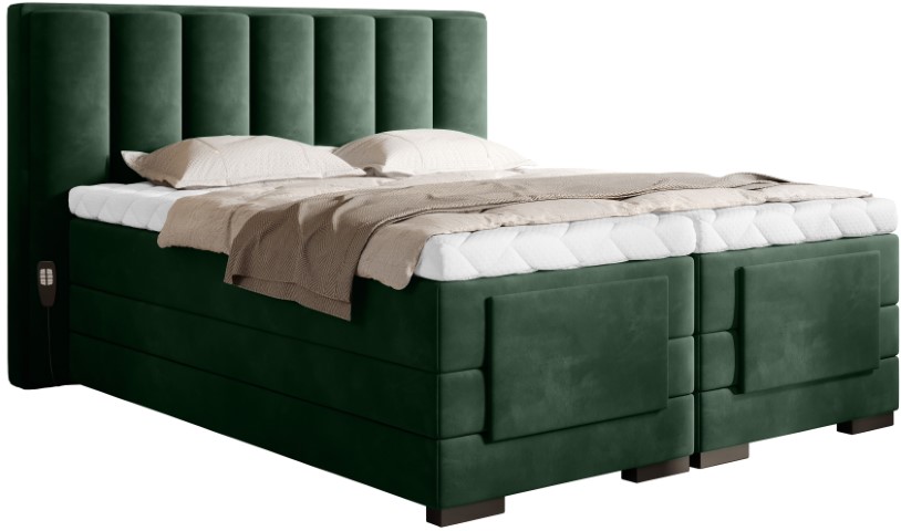 Επενδυμένο κρεβάτι Villard με στρώμα και ανώστρωμα-Kyparissi-140 x 200