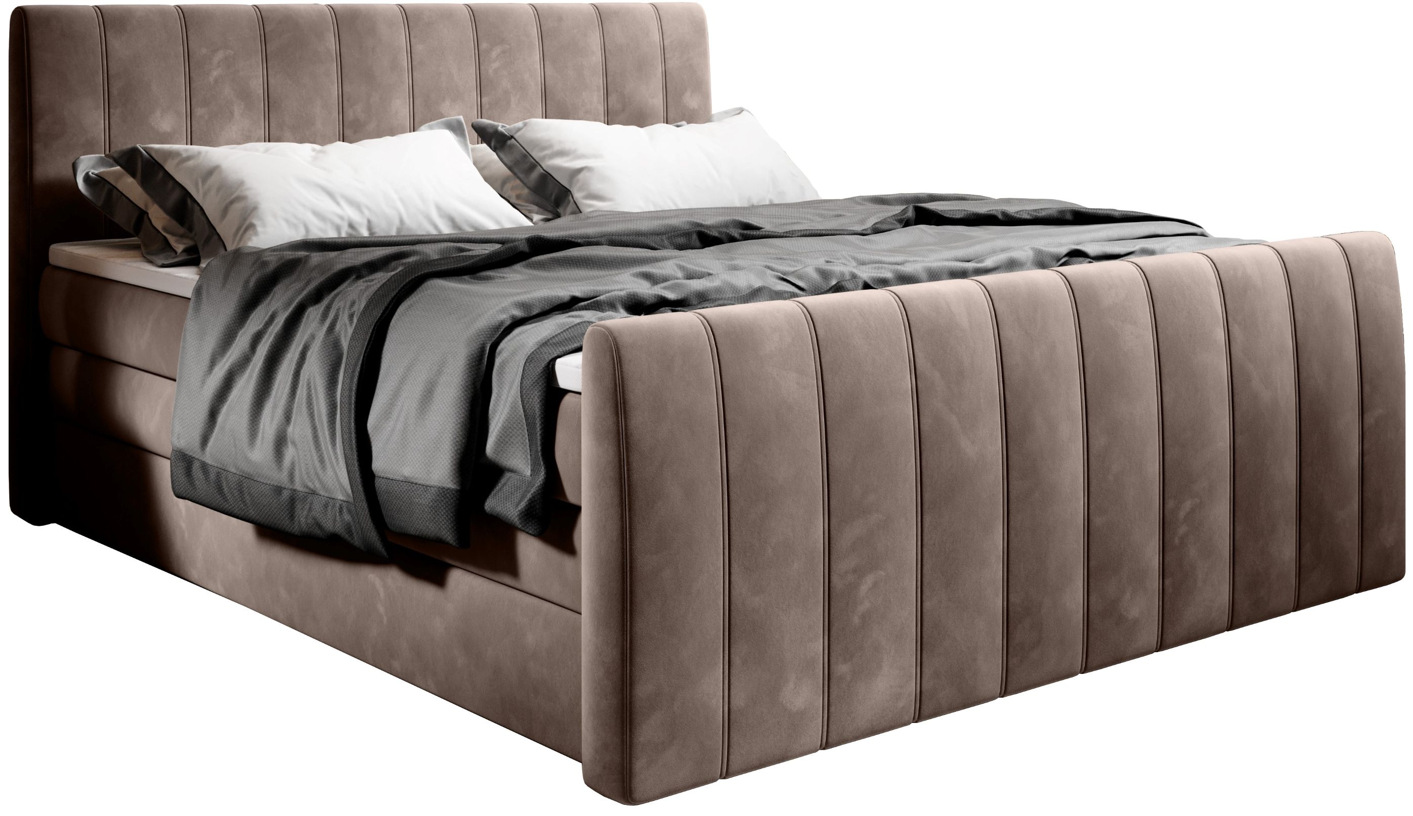 Επενδυμένο κρεβάτι Arena με στρώμα και ανώστρωμα-Mpez Skouro-160 x 200