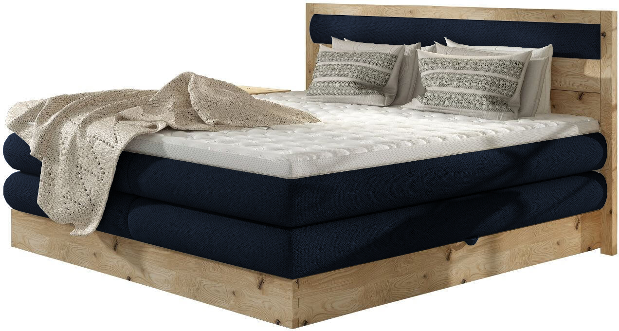 Επενδυμένο κρεβάτι Nord με στρώμα και ανώστρωμα-Mple-140 x 200