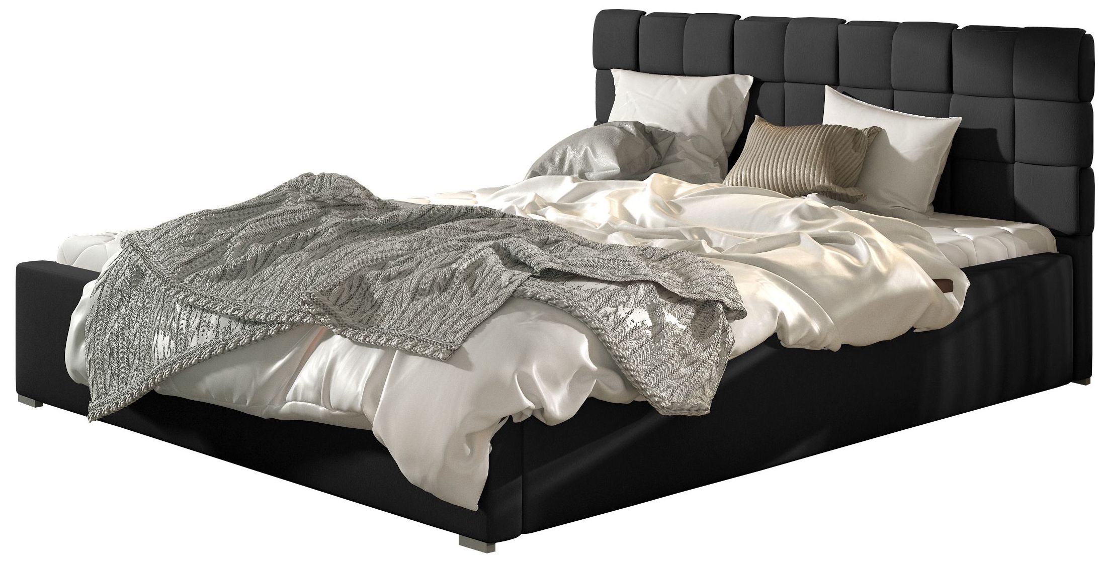 Επενδυμένο κρεβάτι Grady-140 x 200-Χωρίς μηχανισμό ανύψωσης-Mauro