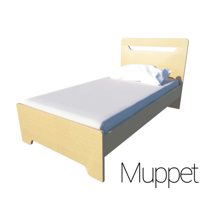 Παιδικό Μονό Κρεβάτι Irven Δρυς Muppet 90x190/200