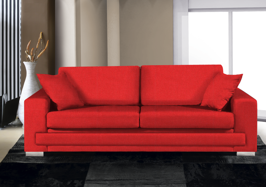 Καναπές Matrix Διθέσιος-165φ 90β εκ-Κόκκινο