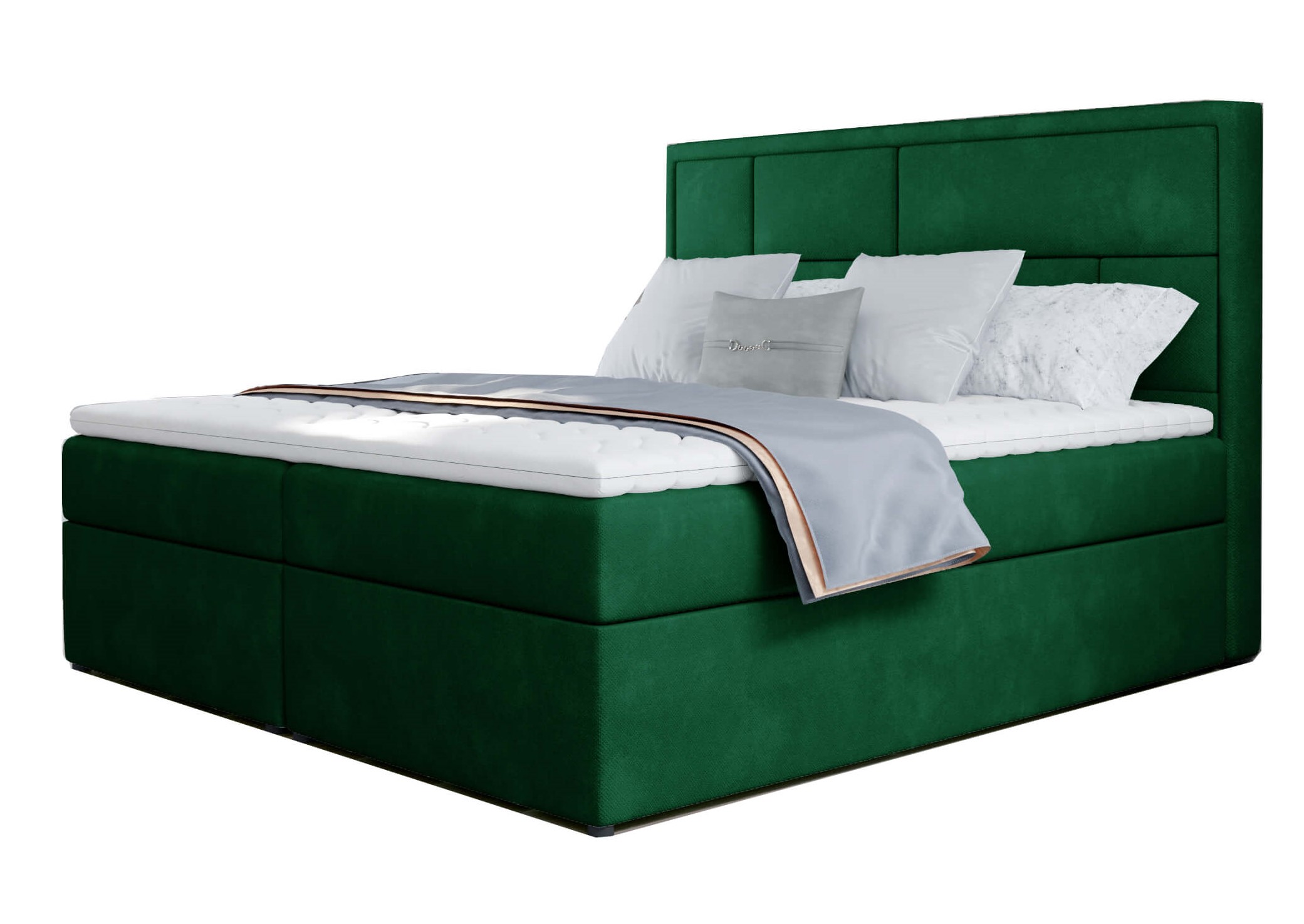 Επενδυμένο κρεβάτι Dorma-180 x 200-Prasino