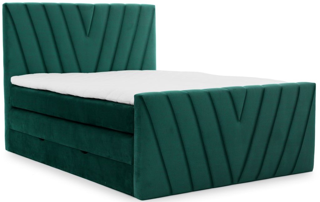 Επενδυμένο κρεβάτι Alba-Prasino-160 x 200