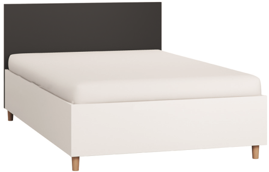 Κρεβάτι Simple-120 x 200-Λευκό - Μαύρο