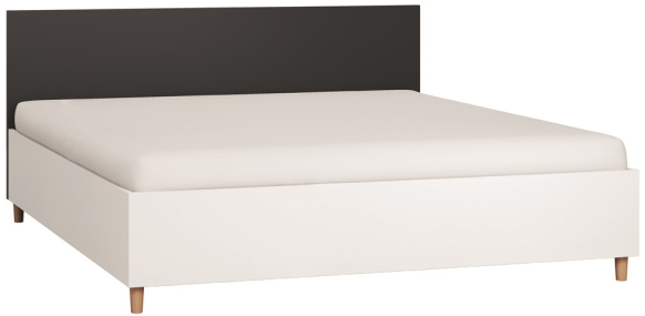 Κρεβάτι Simple-180 x 200-Λευκό - Μαύρο