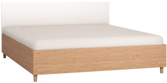 Κρεβάτι Simple-180 x 200-Φυσικό - Λευκό