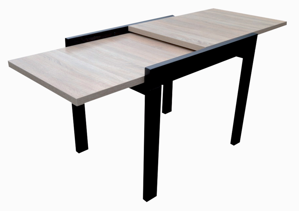 Τραπέζι κουζίνας ξύλινο Sezam  Sonoma ανοιχτό/ Μαύρο