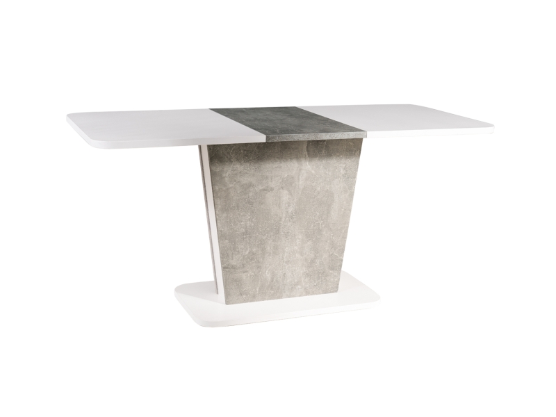 CALIPSO TABLE WHITE MATT / GRAY (CONCRETE EFFECT) 110 (145) X68.6 IN DIOMMI CALIPSOBMSZ110IN