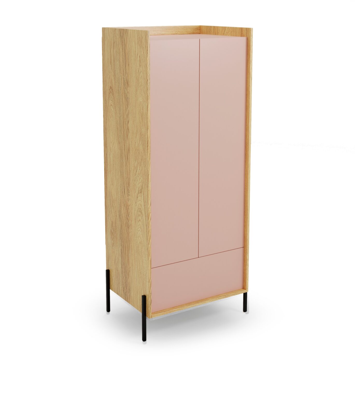 MOBIUS cabinet 2D color: hikora oak/white DIOMMI V-PL-MOBIUS-SZAFA_2D-ANT.RÓŻ