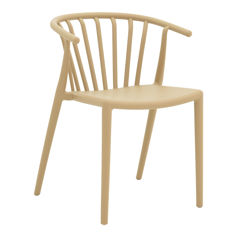 Πολυθρόνα Zelma pakoworld pp σε cappucino απόχρωση 55x53x73εκ